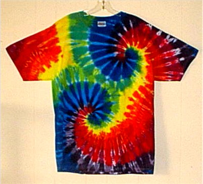 Rainbow Double Spiral Tie-dyed Tees